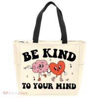 Be Kind To Your Mind Groovy Retro Mental Health Awareness Tote Bag thumb 0