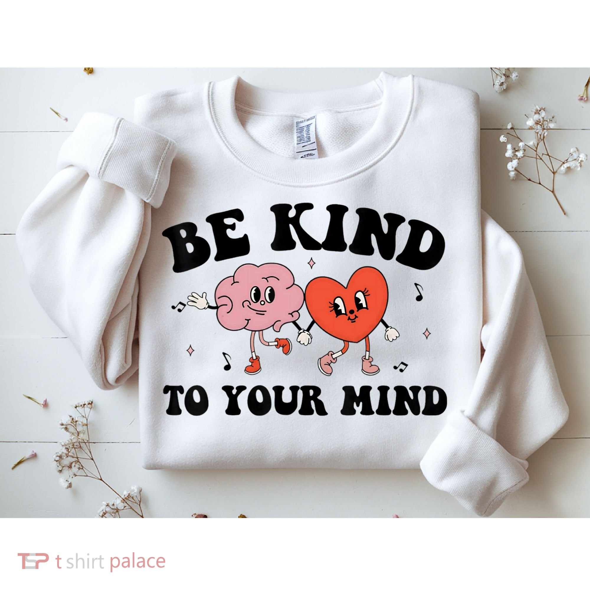 Be Kind To Your Mind Groovy Retro Mental Health Awareness Sweatshirt