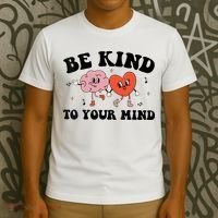 Be Kind To Your Mind Groovy Retro Mental Health Awareness T-Shirt thumb 3