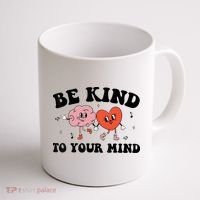 Be Kind To Your Mind Groovy Retro Mental Health Awareness Coffee Mug thumb 1
