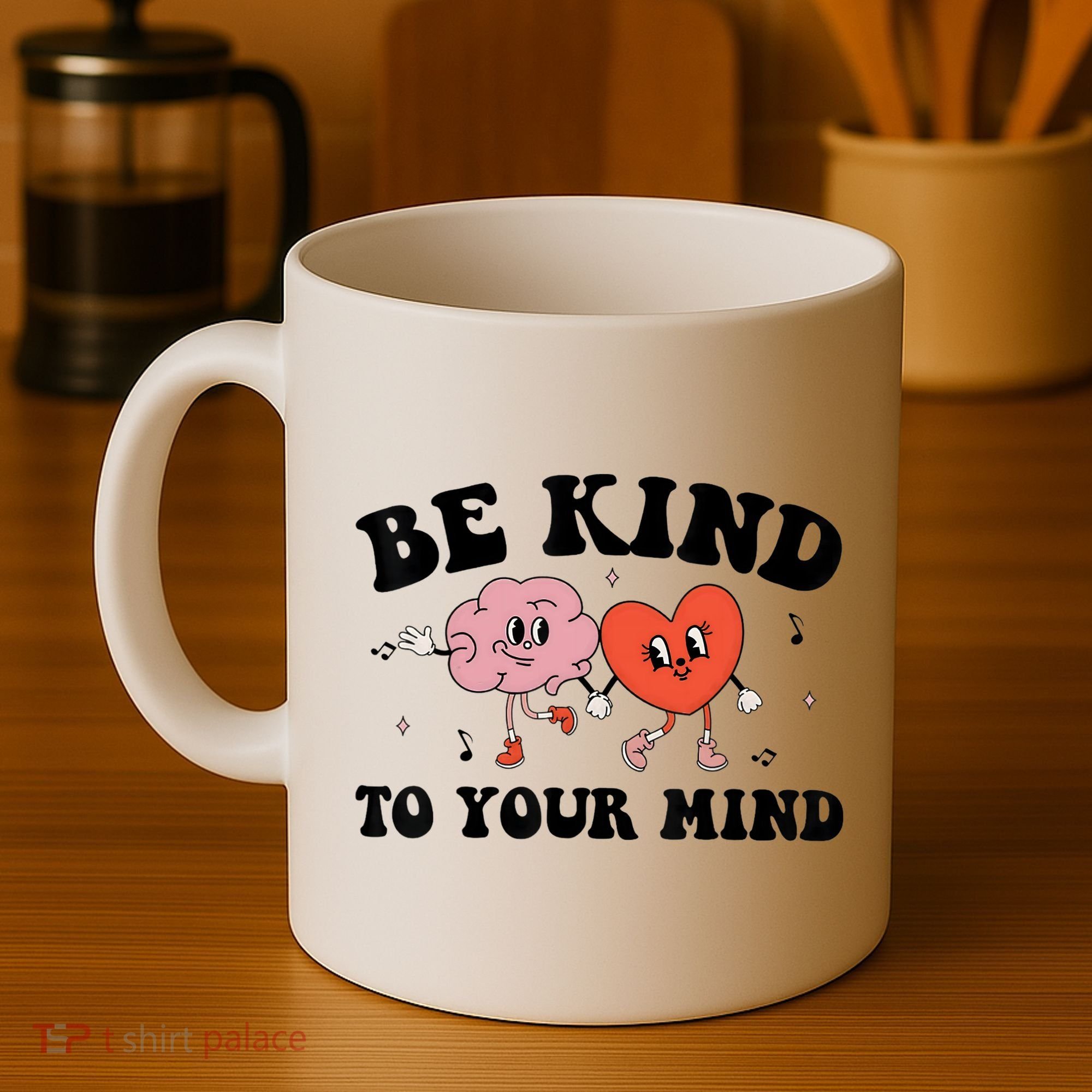 Be Kind To Your Mind Groovy Retro Mental Health Awareness Coffee Mug