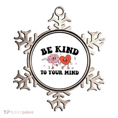 Be Kind To Your Mind Groovy Retro Mental Health Awareness Ornament
