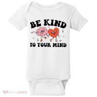 Be Kind To Your Mind Groovy Retro Mental Health Awareness Baby Bodysuit thumb 0