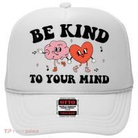 Be Kind To Your Mind Groovy Retro Mental Health Awareness Hat thumb 0
