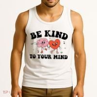 Be Kind To Your Mind Groovy Retro Mental Health Awareness Tank Top thumb 3