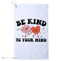 Be Kind To Your Mind Groovy Retro Mental Health Awareness Golf Towel thumb 0