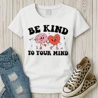 Be Kind To Your Mind Groovy Retro Mental Health Awareness Women's T-Shirt thumb 3