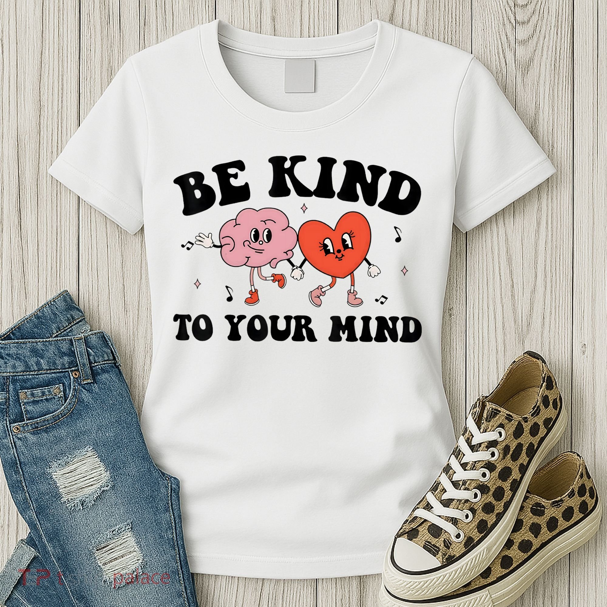 Be Kind To Your Mind Groovy Retro Mental Health Awareness Women's T-Shirt