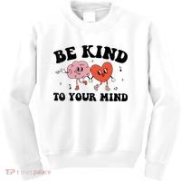 Be Kind To Your Mind Groovy Retro Mental Health Awareness Kids Sweatshirt thumb 0