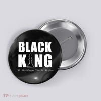 Black King The Most Powerful Piece In The Game African Pride Button thumb 0
