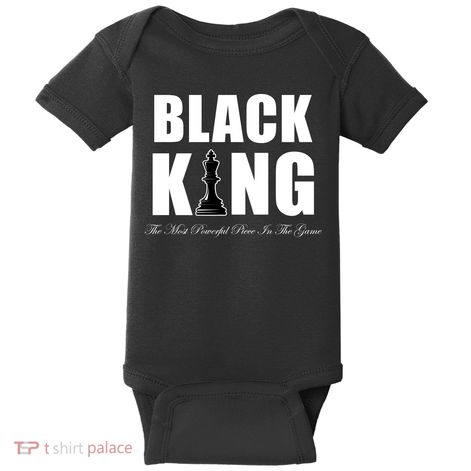 Black King The Most Powerful Piece In The Game African Pride Baby Bodysuit
