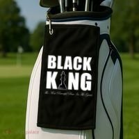 Black King The Most Powerful Piece In The Game African Pride Golf Towel thumb 2