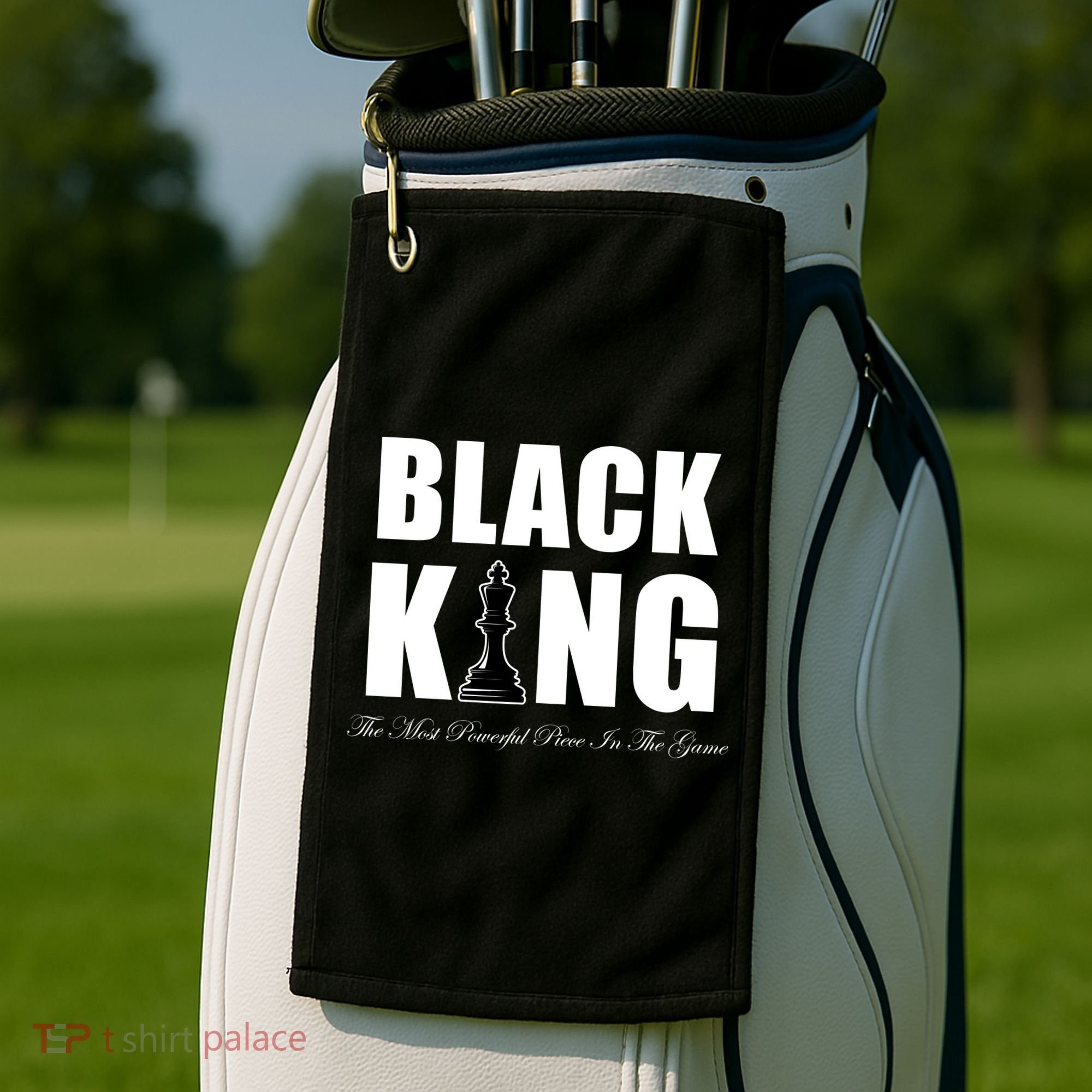 Black King The Most Powerful Piece In The Game African Pride Golf Towel