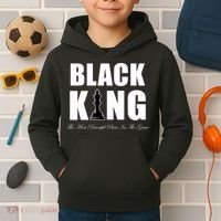 Black King The Most Powerful Piece In The Game African Pride Kids Hoodie thumb 2