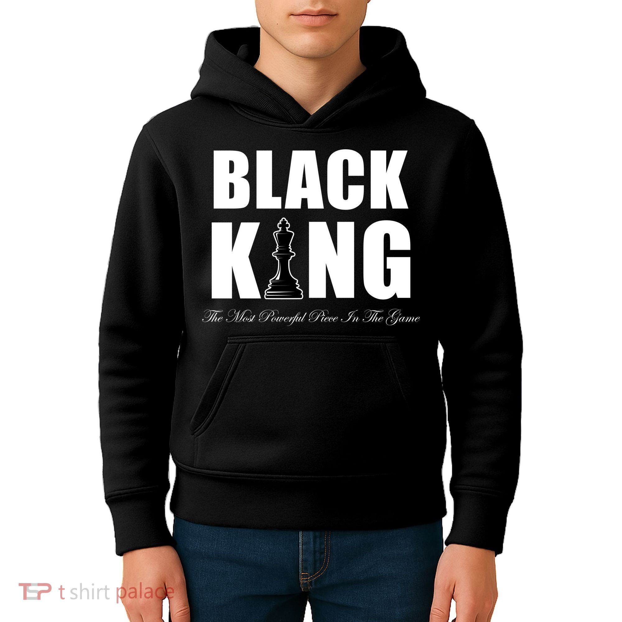 Black King The Most Powerful Piece In The Game African Pride Kids Hoodie