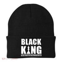 Black King The Most Powerful Piece In The Game Beanie thumb 0