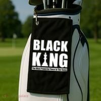 Black King The Most Powerful Piece In The Game Golf Towel thumb 2