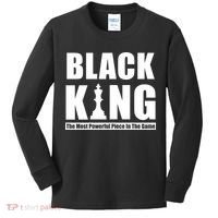 Black King The Most Powerful Piece In The Game Kids Long Sleeve Shirt thumb 0
