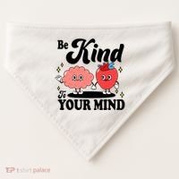 Be Kind To Your Mind Mental Health Awareness USA-Made Doggie Bandana thumb 0