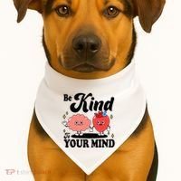 Be Kind To Your Mind Mental Health Awareness USA-Made Doggie Bandana thumb 1