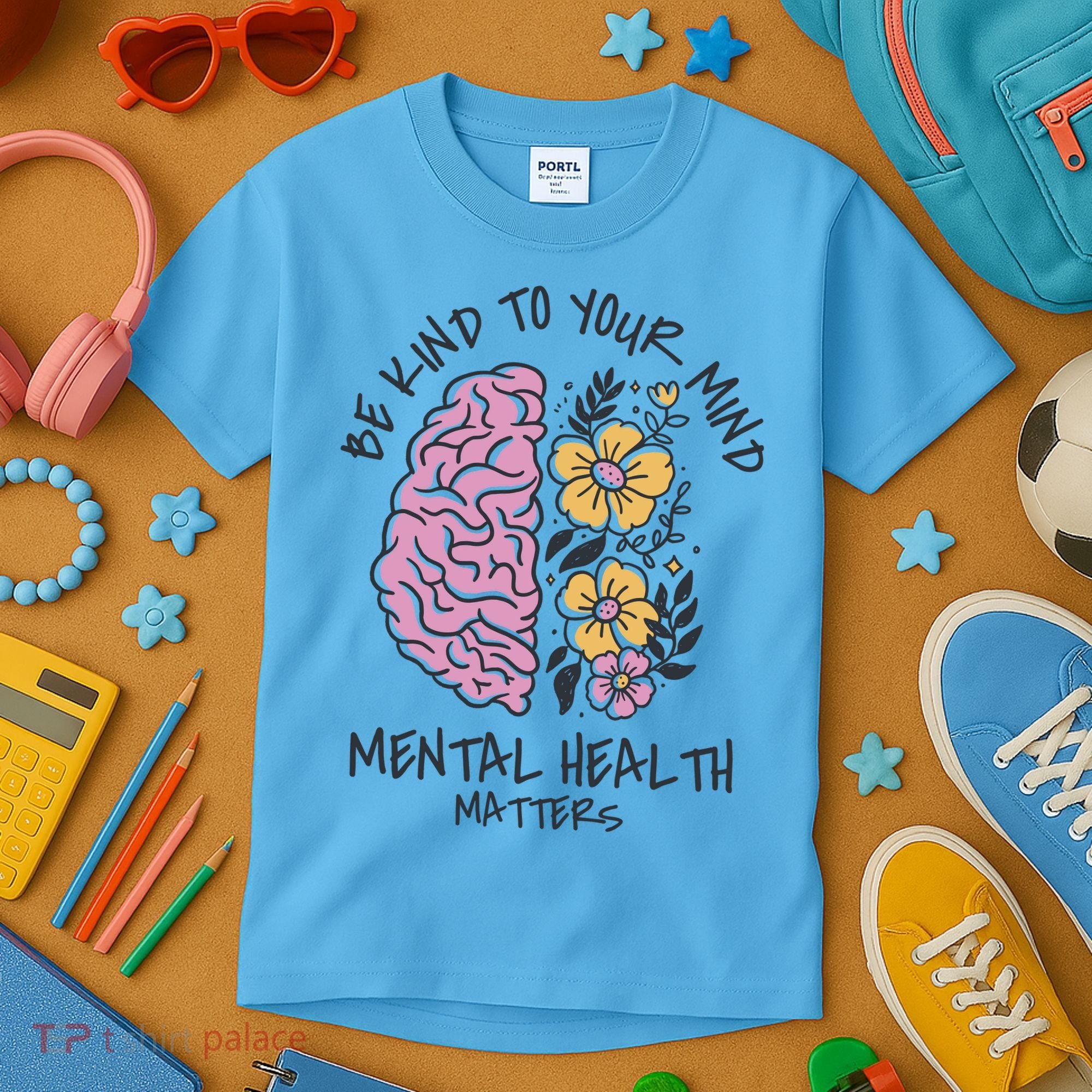 Be Kind To Your Mind Mental Health Matters Kids T-Shirt
