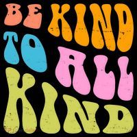 Be Kind To All Kind Quote Retro Women's Hoodie thumb 2