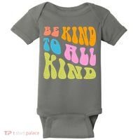 Be Kind To All Kind Quote Retro Baby Bodysuit thumb 0