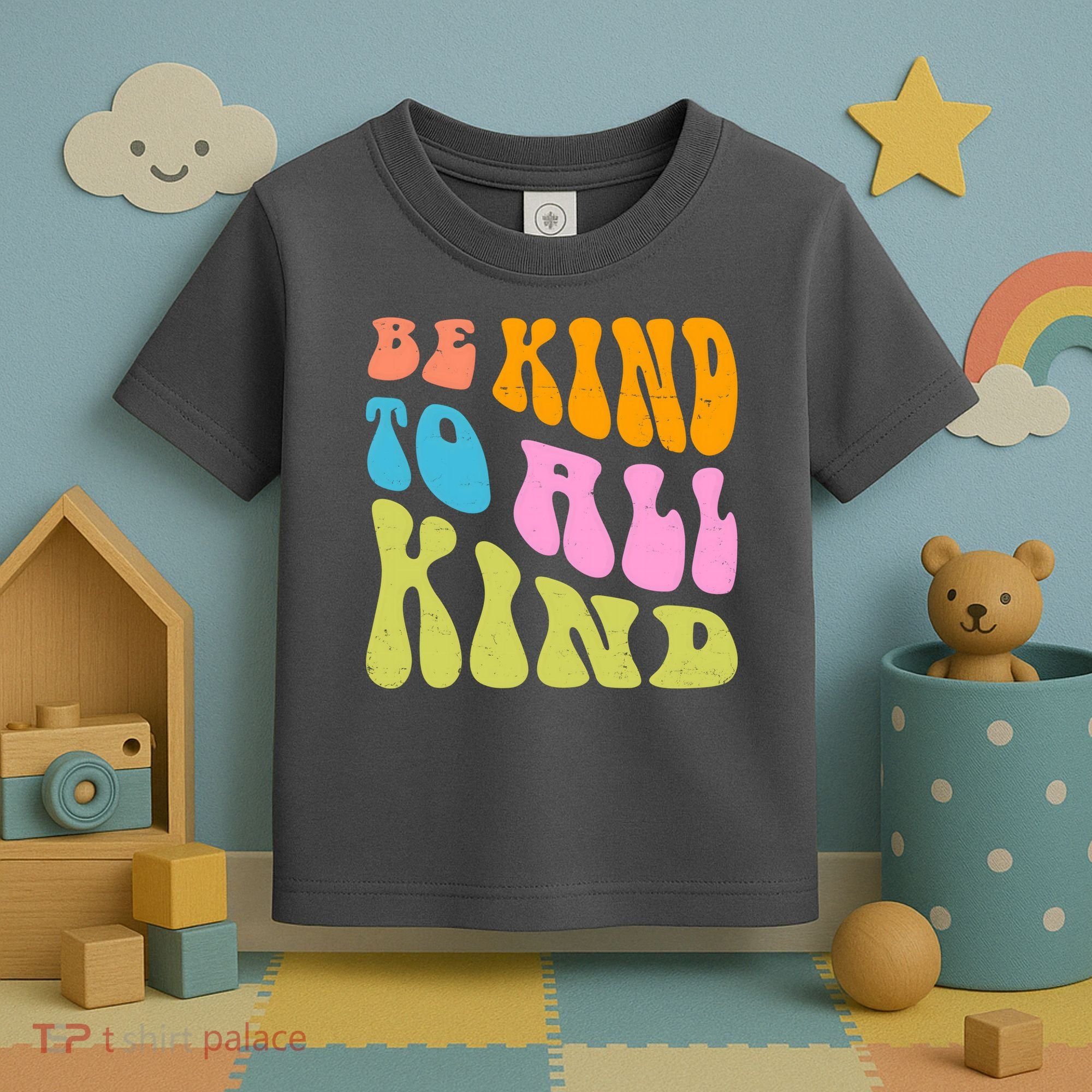 Be Kind To All Kind Quote Retro Toddler T-Shirt