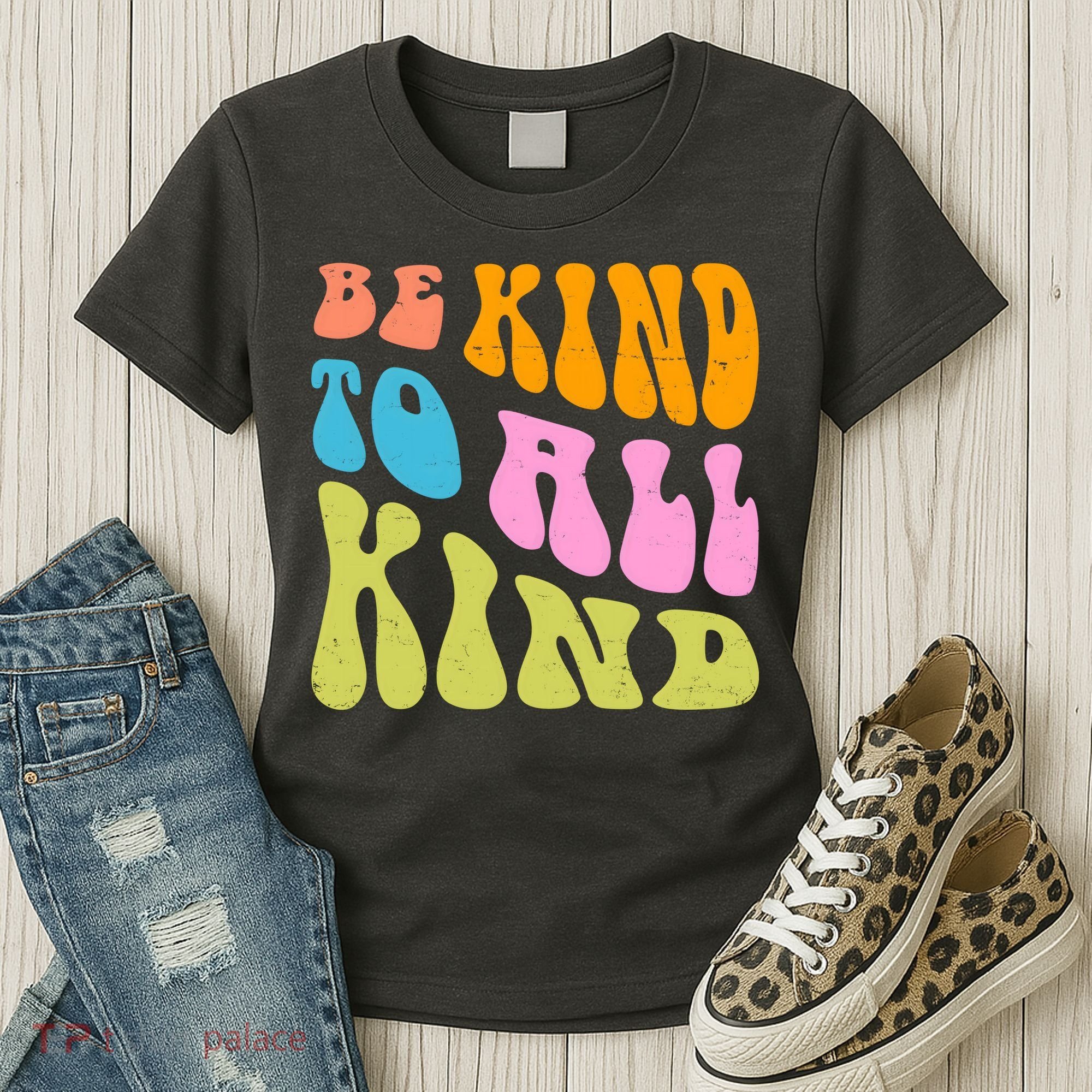 Be Kind To All Kind Quote Retro Women's T-Shirt