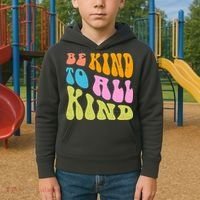 Be Kind To All Kind Quote Retro Kids Hoodie thumb 2