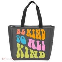 Be Kind To All Kind Quote Retro Tote Bag thumb 0
