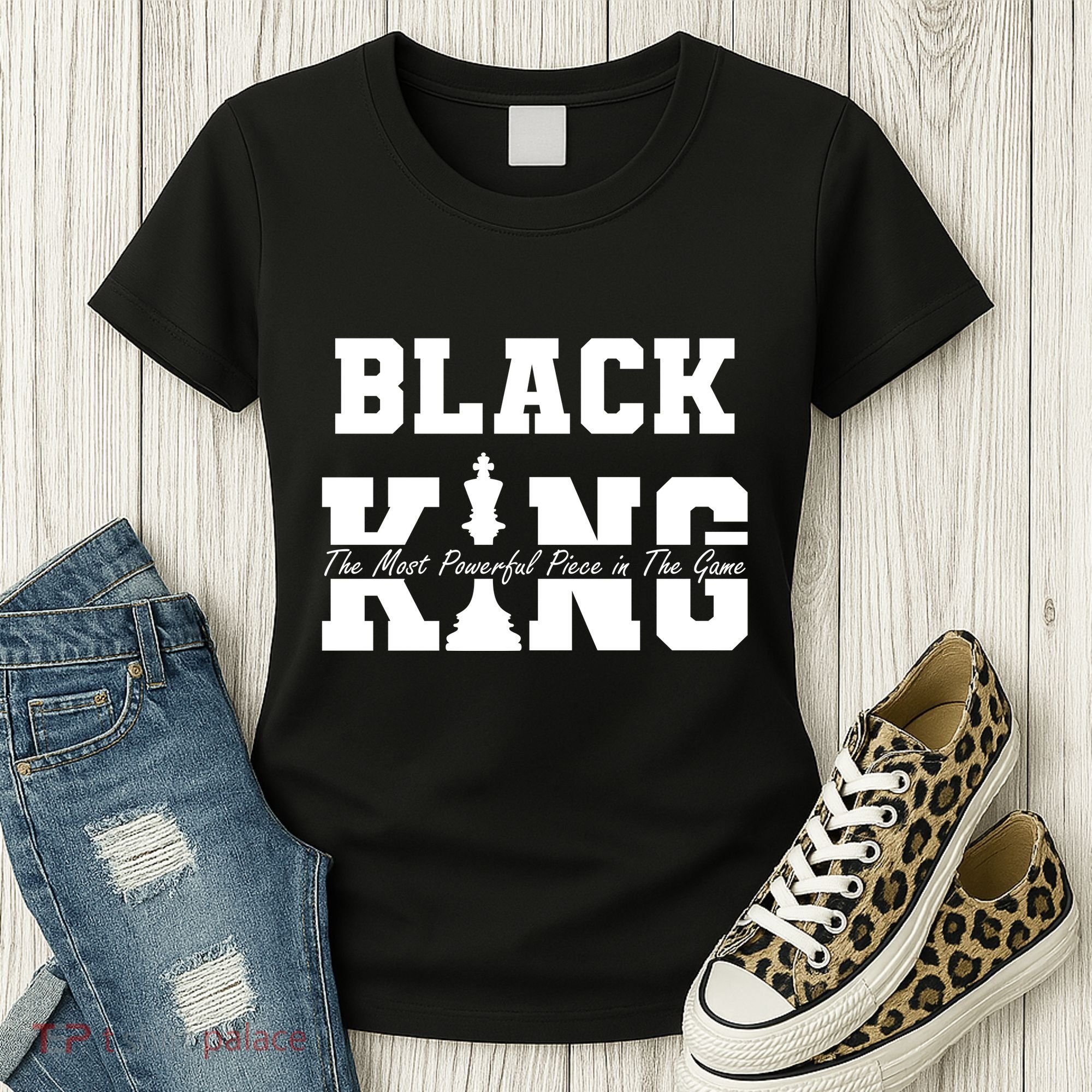 Black King The Most Powerful Piece In The Game Black History Women's T-Shirt