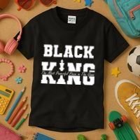 Black King The Most Powerful Piece In The Game Black History Kids T-Shirt thumb 3