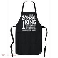 Black King The Most Powerful Piece in The Game Apron thumb 0