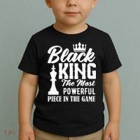 Black King The Most Powerful Piece in The Game Toddler T-Shirt thumb 2