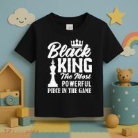 Black King The Most Powerful Piece in The Game Toddler T-Shirt thumb 3