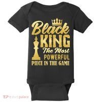 Black King The Most Powerful Piece in The Game Baby Bodysuit thumb 0