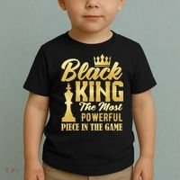 Black King The Most Powerful Piece in The Game Toddler T-Shirt thumb 2