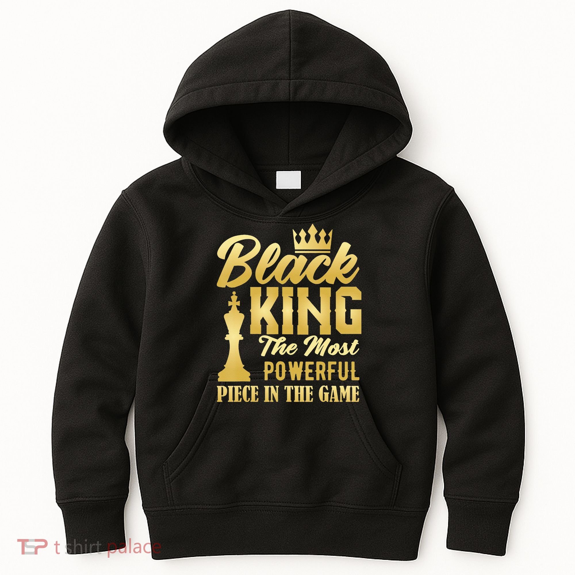 Black King The Most Powerful Piece in The Game Kids Hoodie