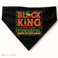 Black King The Most Powerful Piece In The Game Celebrate Black History USA-Made Doggie Bandana thumb 0