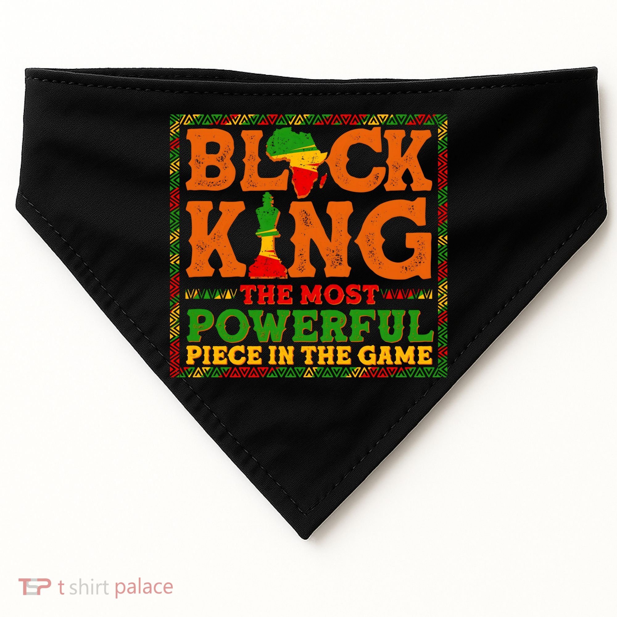 Black King The Most Powerful Piece In The Game Celebrate Black History USA-Made Doggie Bandana