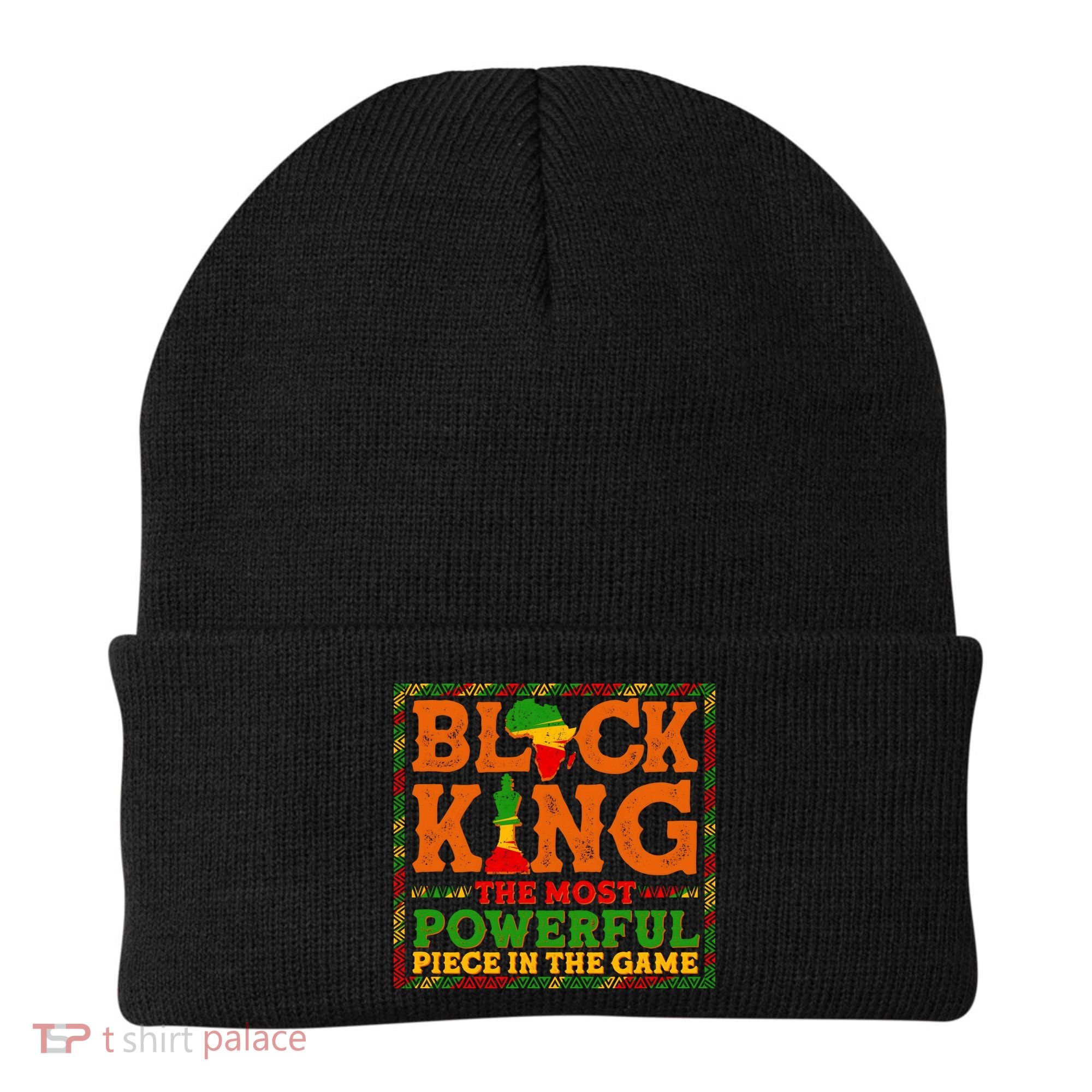 Black King The Most Powerful Piece In The Game Celebrate Black History Beanie