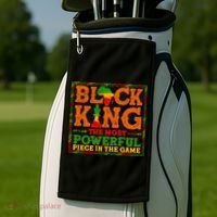 Black King The Most Powerful Piece In The Game Celebrate Black History Golf Towel thumb 2