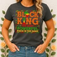 Black King The Most Powerful Piece In The Game Celebrate Black History Women's T-Shirt thumb 2