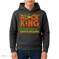 Black King The Most Powerful Piece In The Game Celebrate Black History Kids Hoodie thumb 4