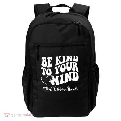 Be Kind To Your Mind Red Ribbon Week Groovy Backpack