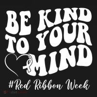 Be Kind To Your Mind Red Ribbon Week Groovy Backpack thumb 2