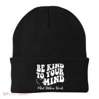 Be Kind To Your Mind Red Ribbon Week Groovy Beanie thumb 0