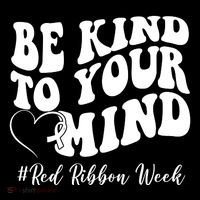 Be Kind To Your Mind Red Ribbon Week Groovy Women's Hoodie thumb 2
