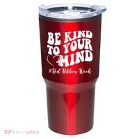 Be Kind To Your Mind Red Ribbon Week Groovy Tumbler thumb 0